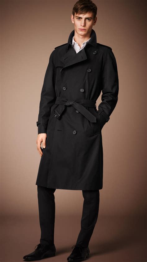 mens black burberry trench coat